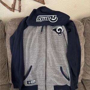 NFL Rams Gray and Navy Hoodie